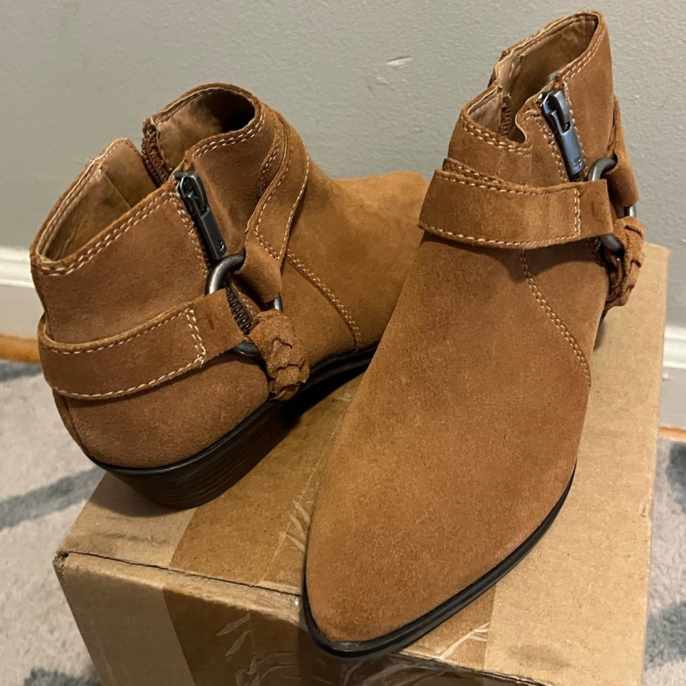 Lucky Brand Brown Suede Ankle Boots